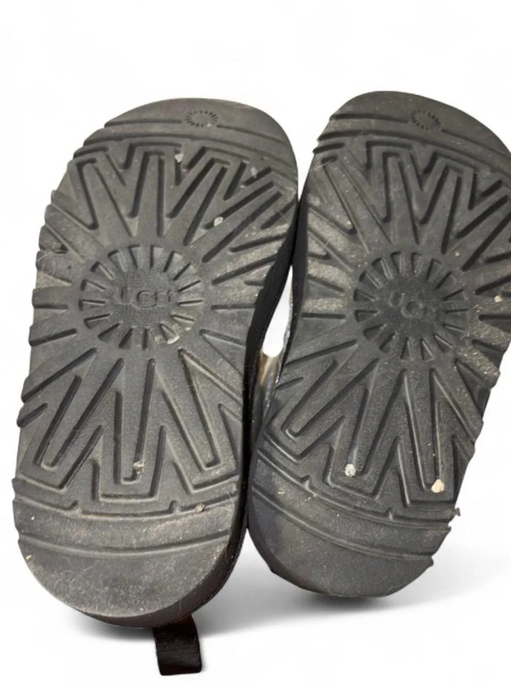 UGG Kids Metallic Silver Platform Boots with Velcro Straps